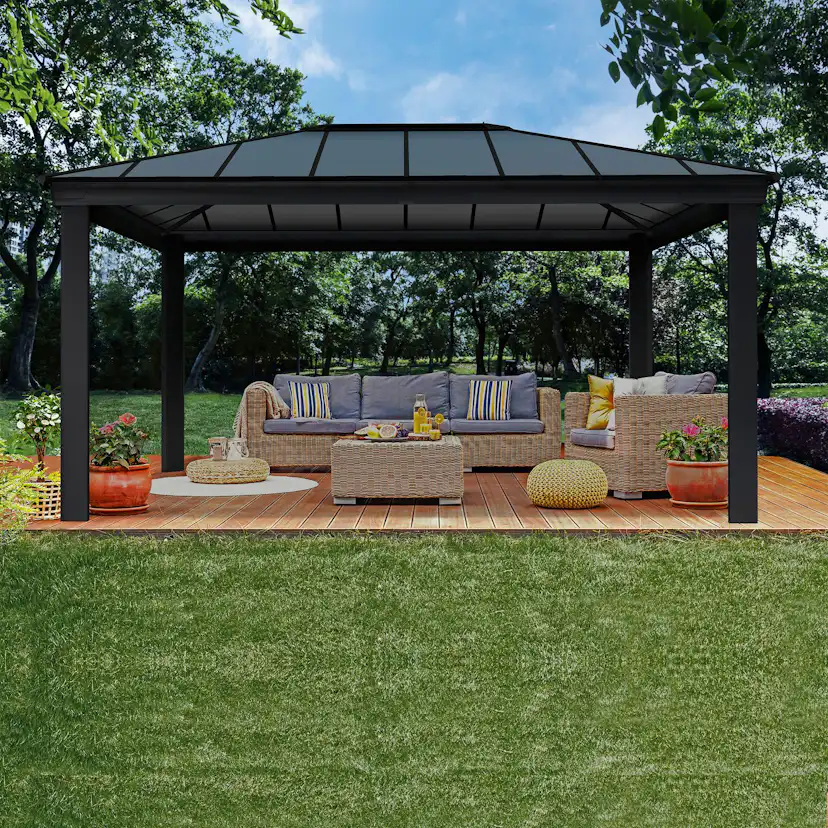 Paviljong Canopia by Palram Dallas Antracitgrå