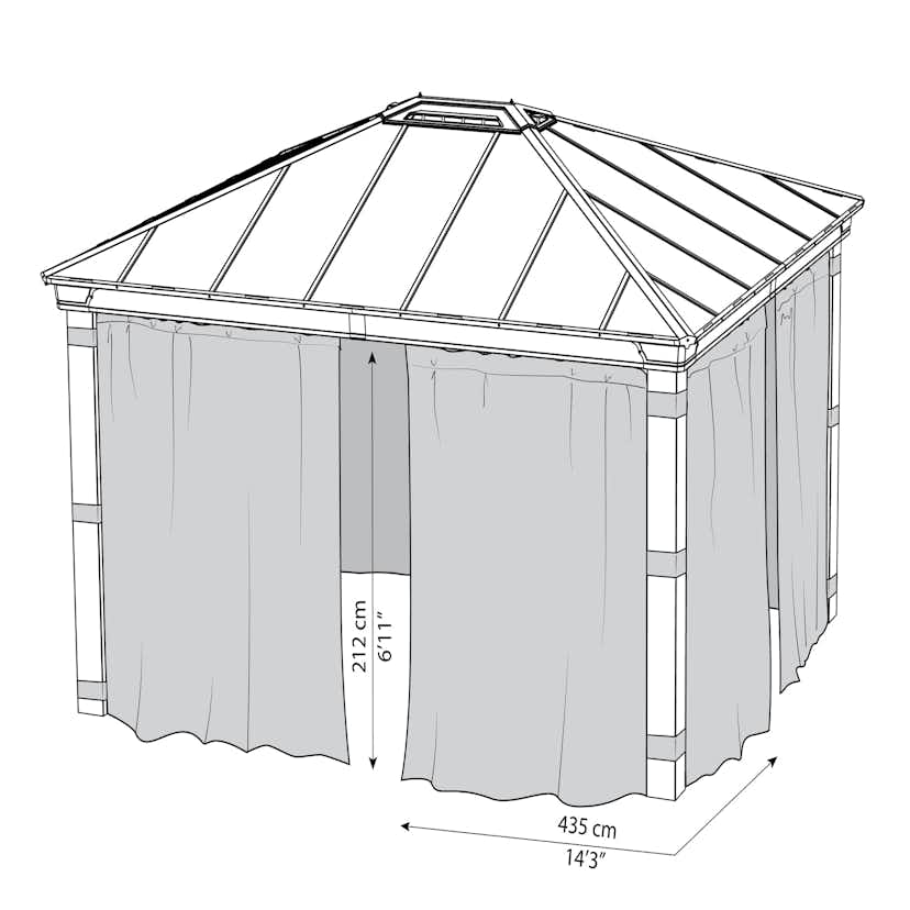 Gardin Canopia by Palram 4-Pack Till Dallas Paviljong 4,2x4,2 m