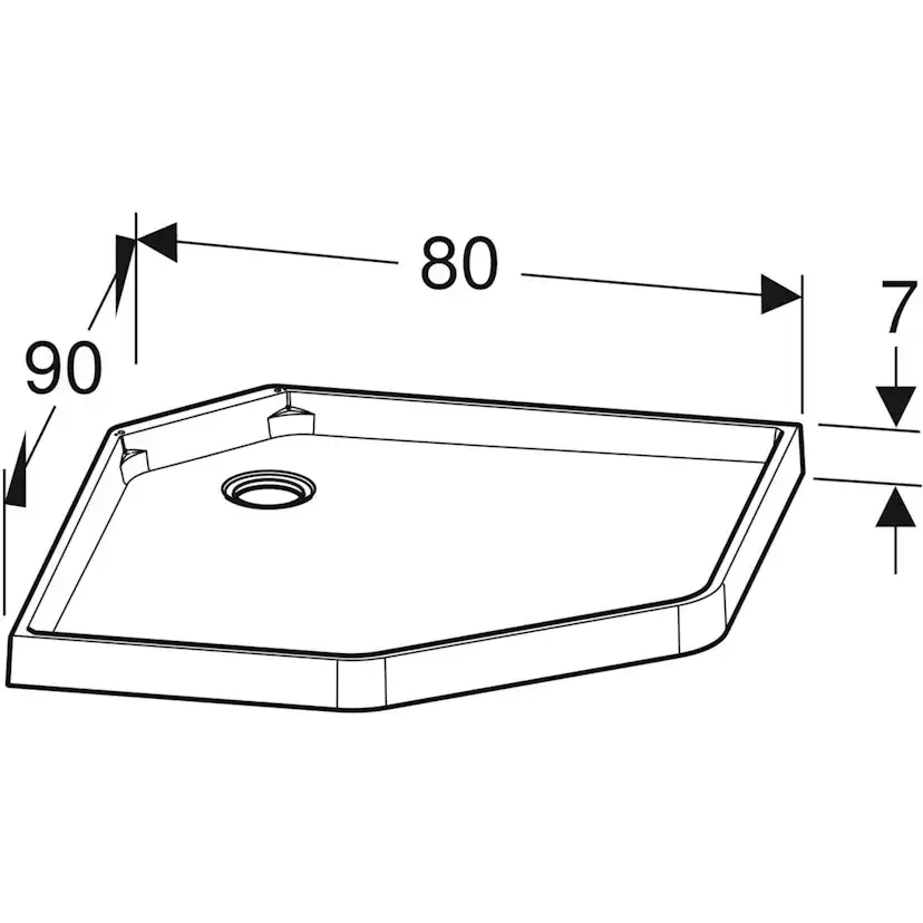 Duschkabin Contura Shower Showerama Classic Pentagonal