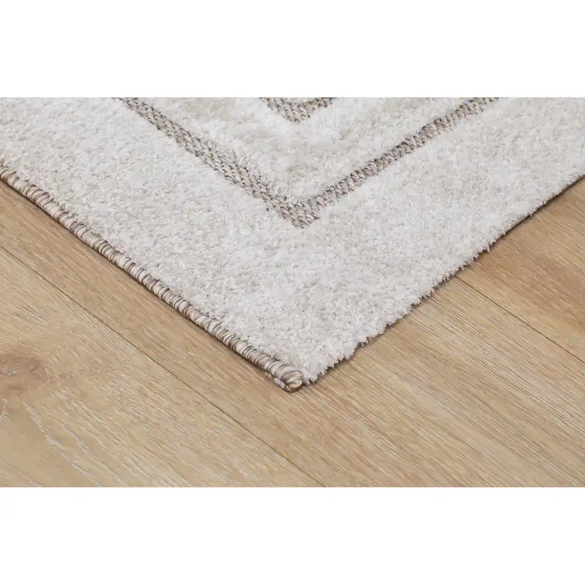 Ryamatta KM Carpets Nature Frame Modern Creme Natur Vit