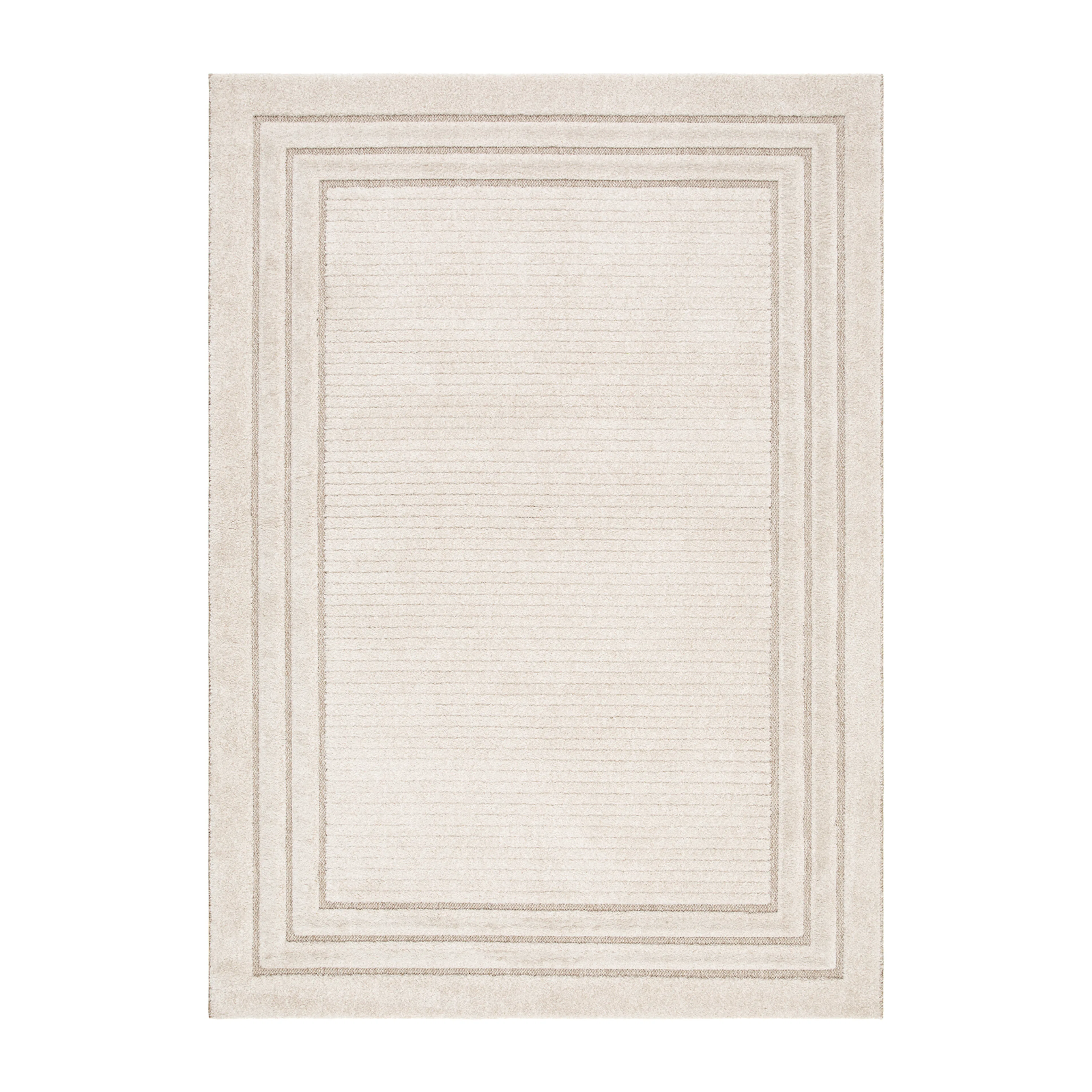 Ryamatta KM Carpets Nature Frame Modern Creme Natur Vit