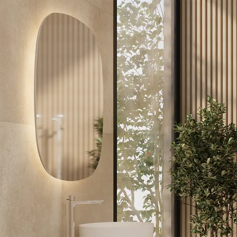 Spegel Svedbergs Norra med LED-belysning