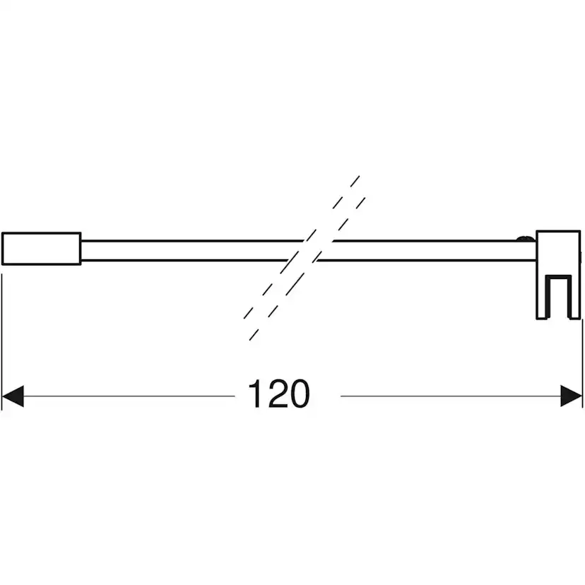 Stabiliseringsstång Contura Shower Showerama Art för Fast Duschvägg