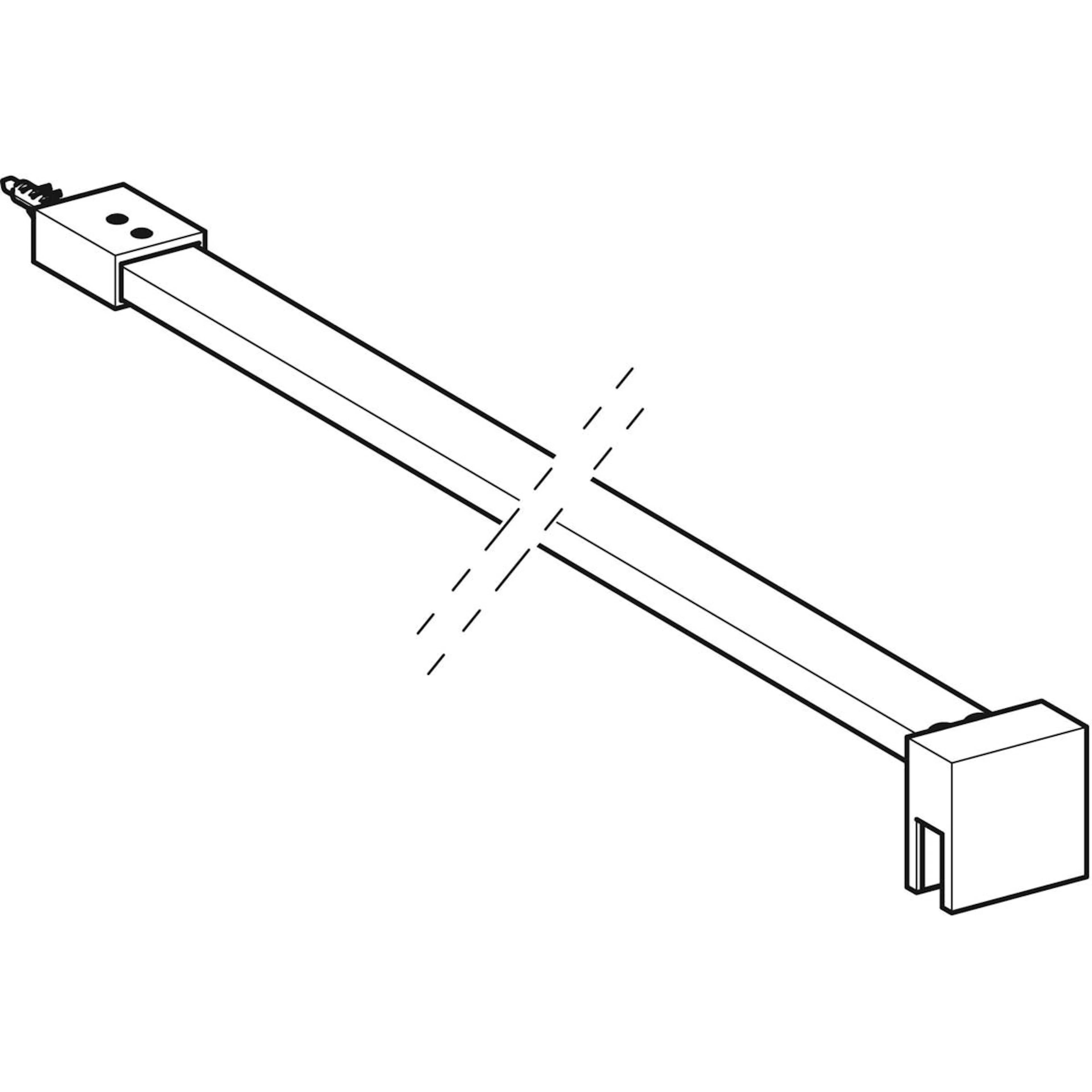 Stabiliseringsstång Contura Shower Showerama Art för Fast Duschvägg