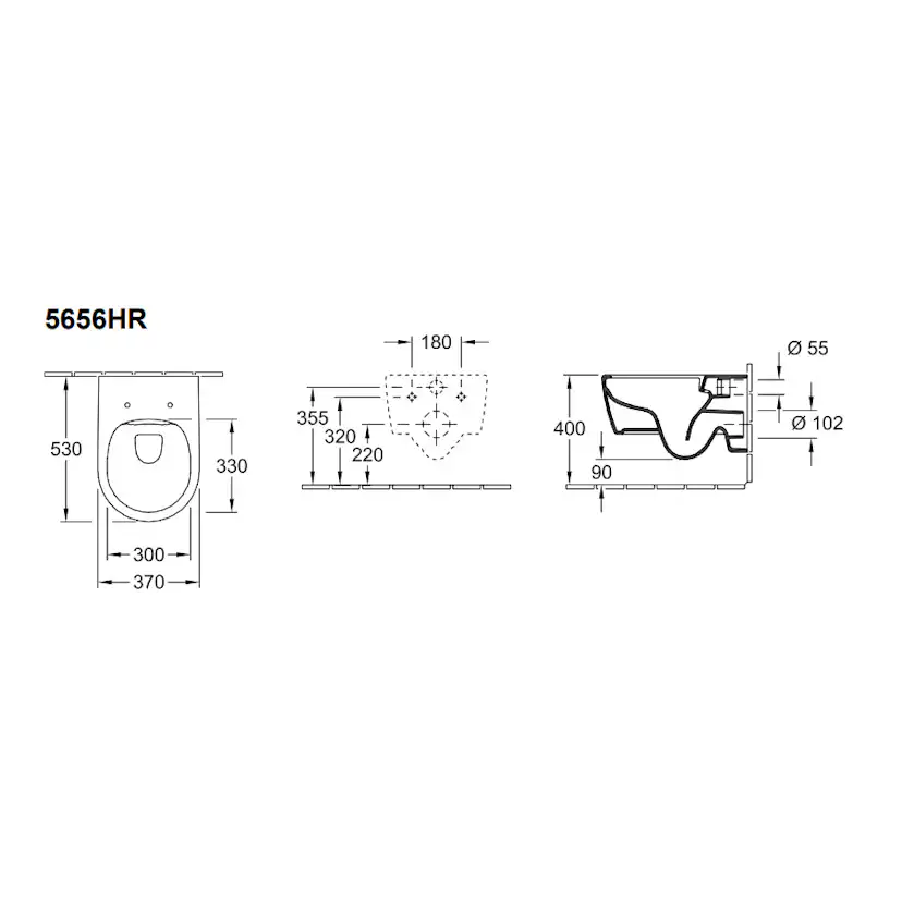 Vägghängd Toalettstol Villeroy & Boch Avento