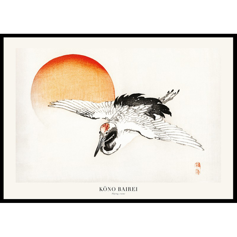 Poster Gallerix Flying Crane By Kōno Bairei