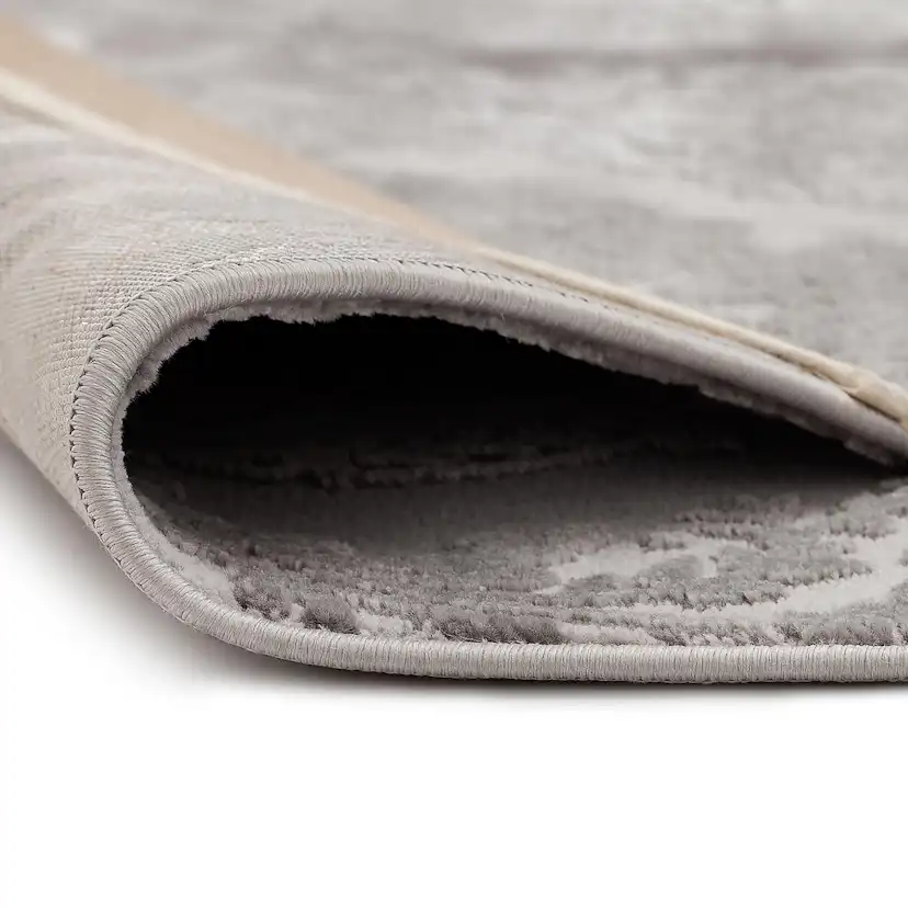 Friezematta KM Carpets Galya Medaljong Grå