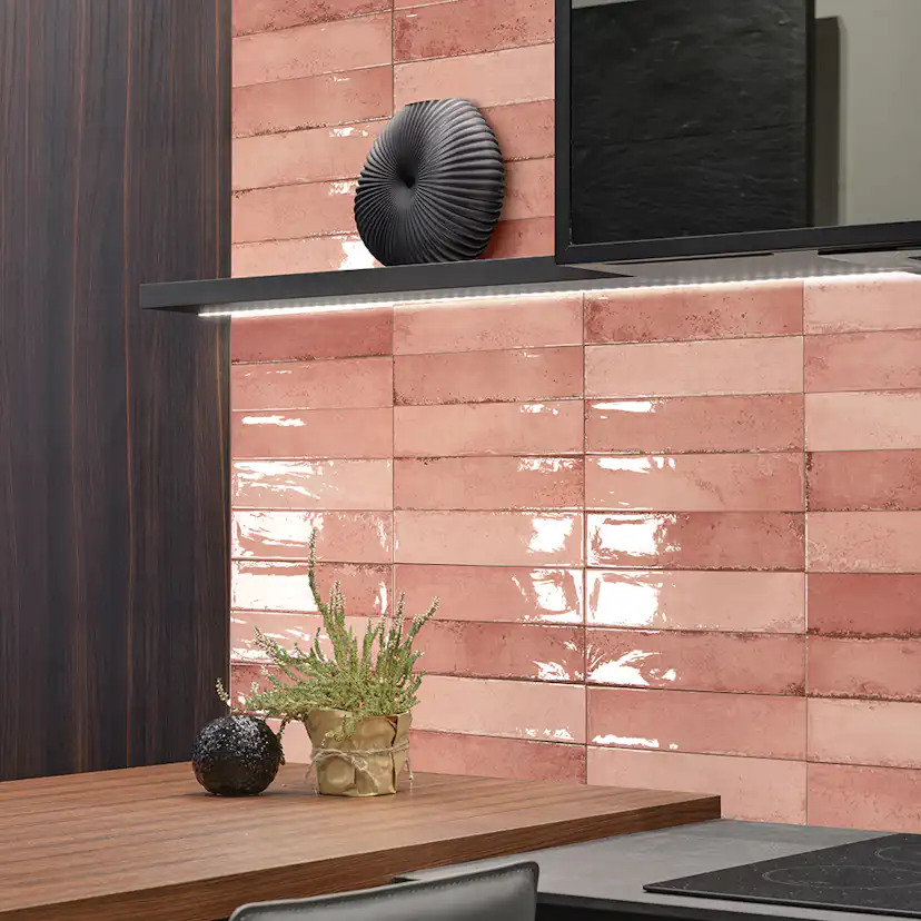 Kakel Lhådös Index 7,5x30 cm Rosa