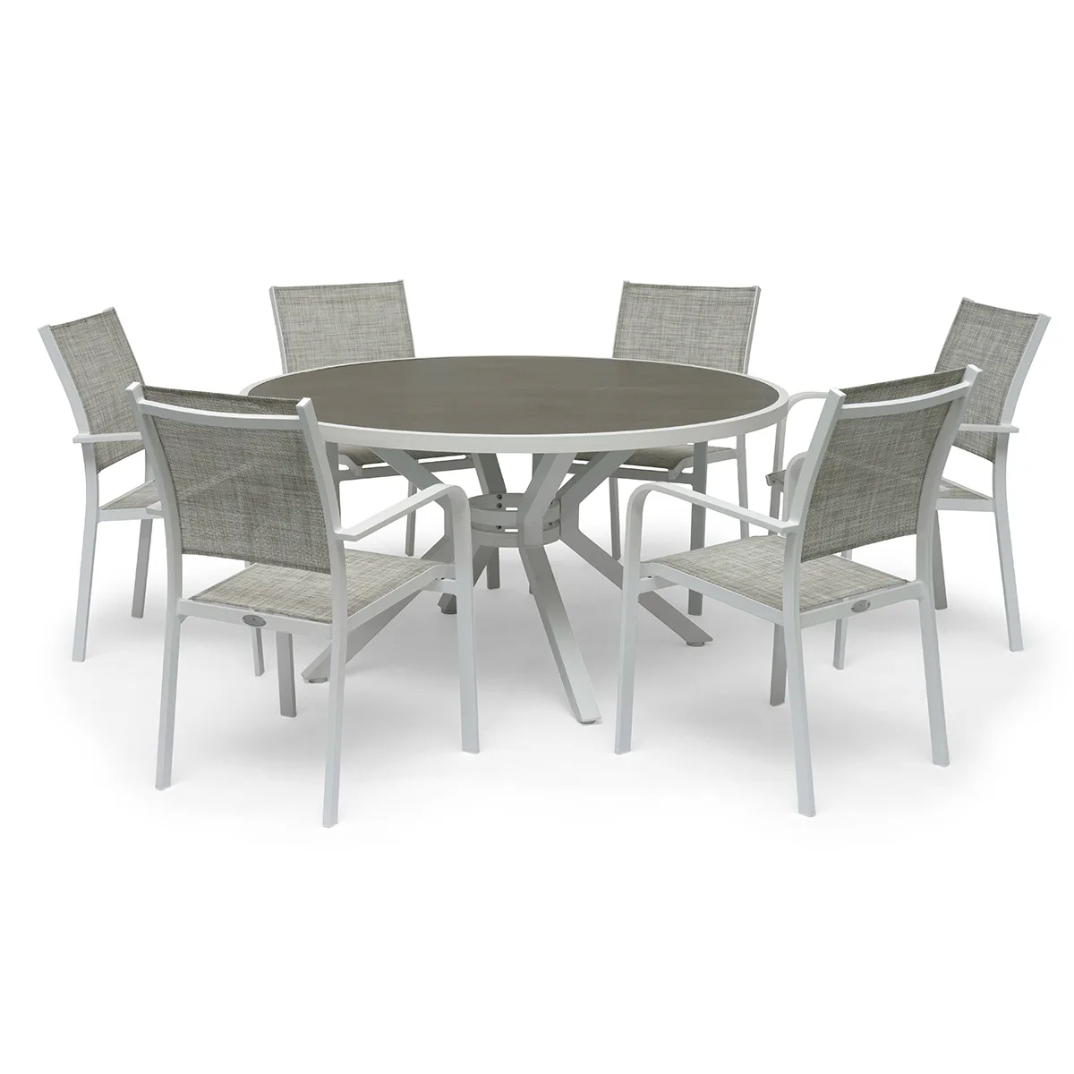 Trädgårdsmatgrupp Hillerstorp Hånger Ø140 cm med 6 st Trädgårdsstolar