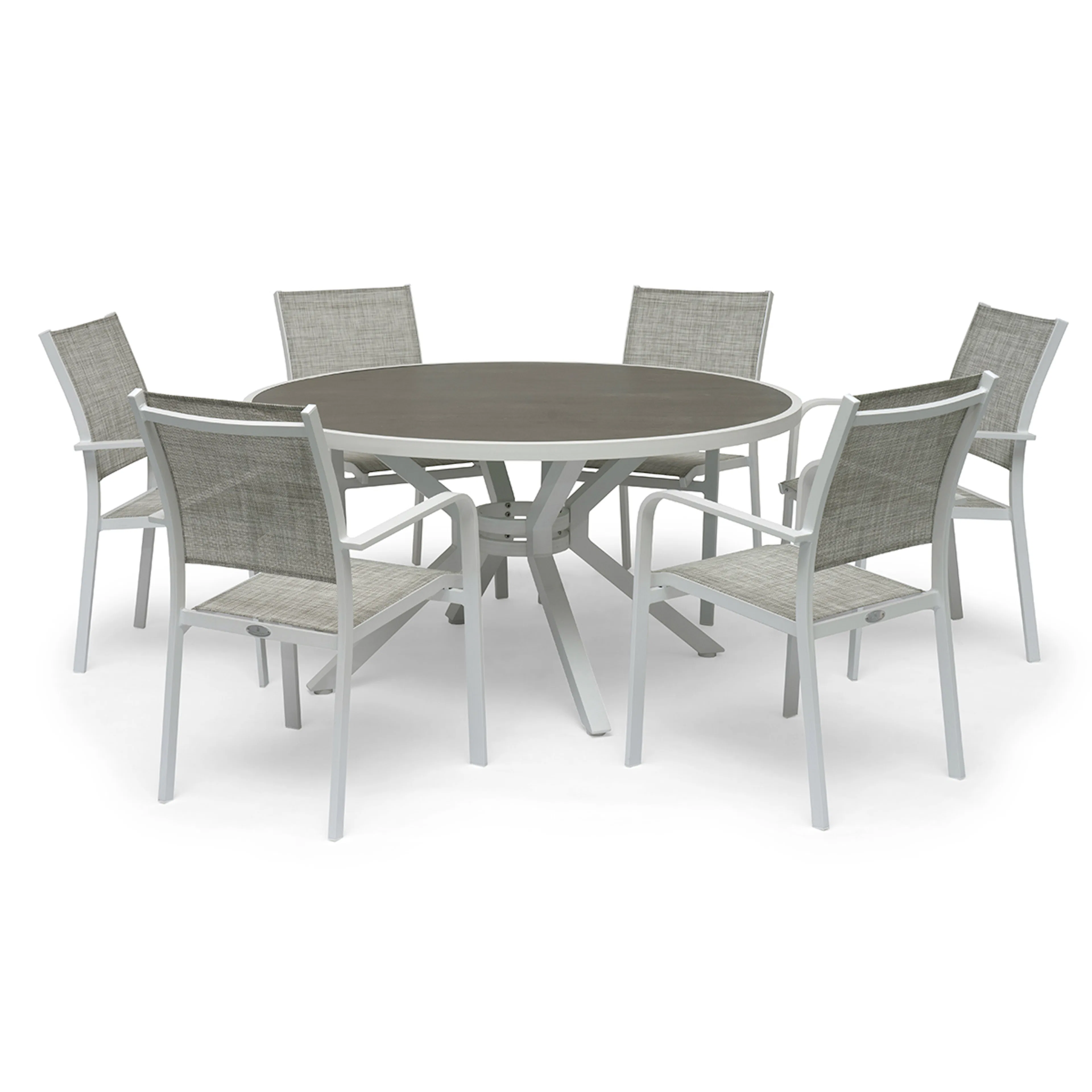 Trädgårdsmatgrupp Hillerstorp Hånger Ø140 cm med 6 st Trädgårdsstolar