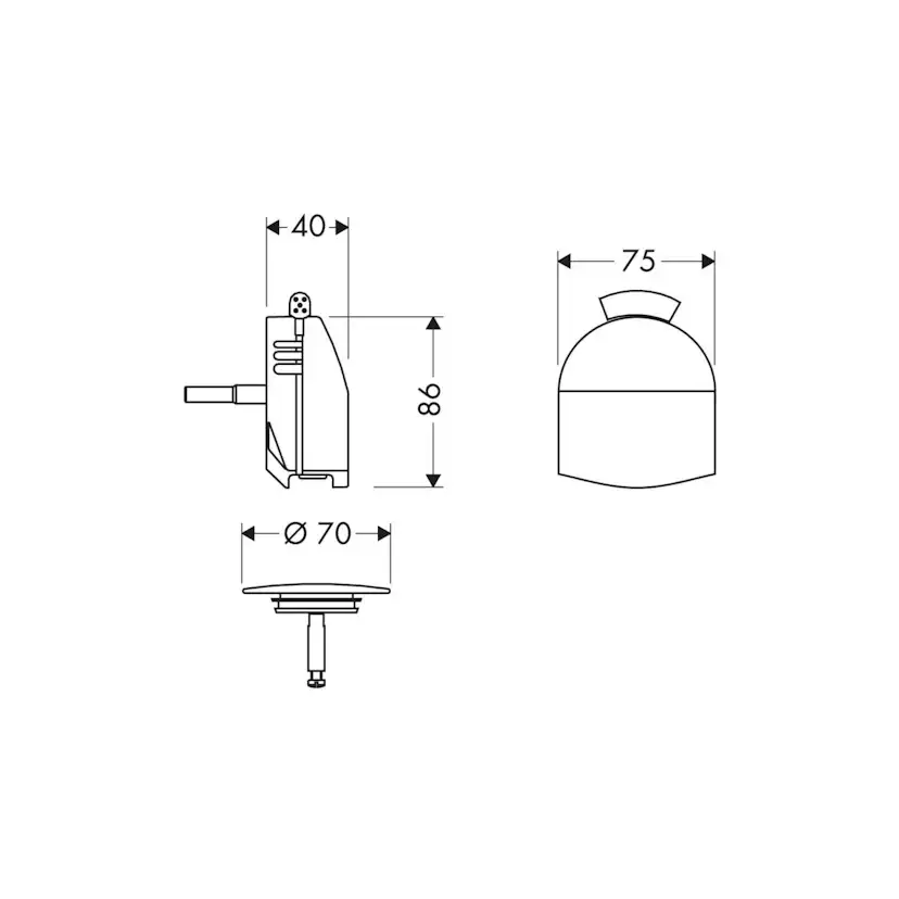 Täckplatta Hansgrohe Exafill