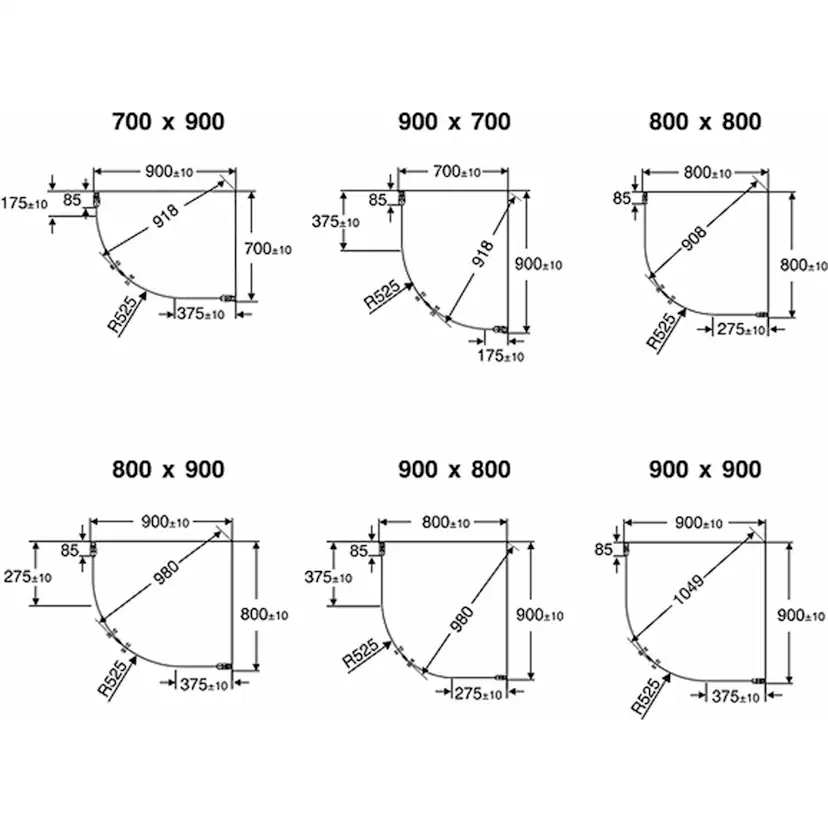 Duschhörn Contura Shower Space SBNK Bockad