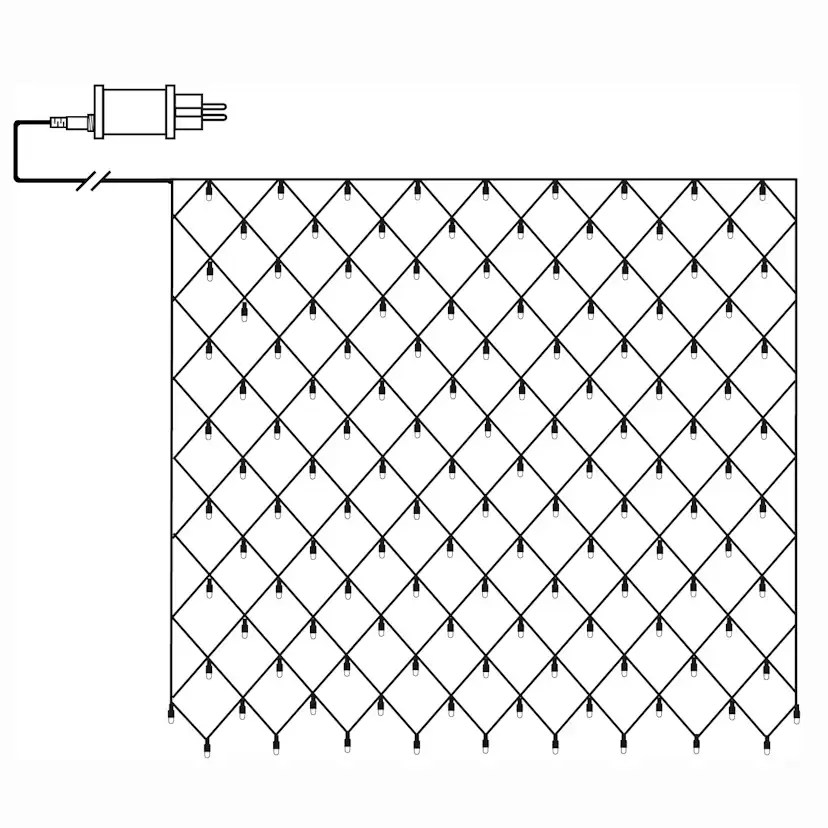 Ljusnät Star Trading Shiny Warm White