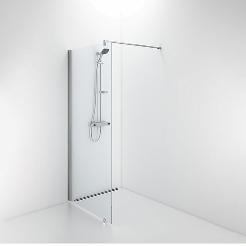 Duschvägg Contura Shower Space SFNK Fast med Väggstag