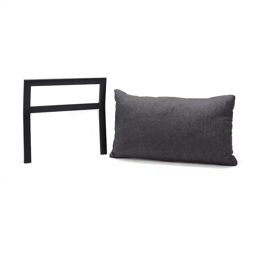 Kudde och Ryggstöd Portals 2-sits, Svart