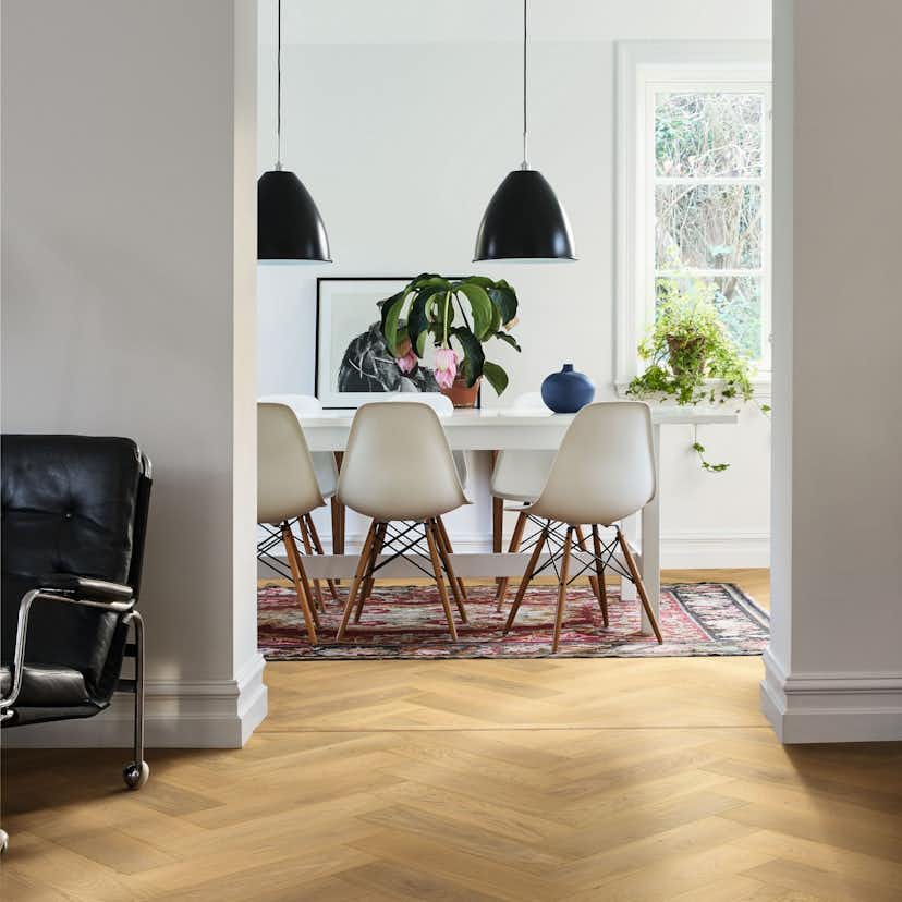 Parkettgolv Pergo Saltholm Natural Herringbone Ek Fiskben