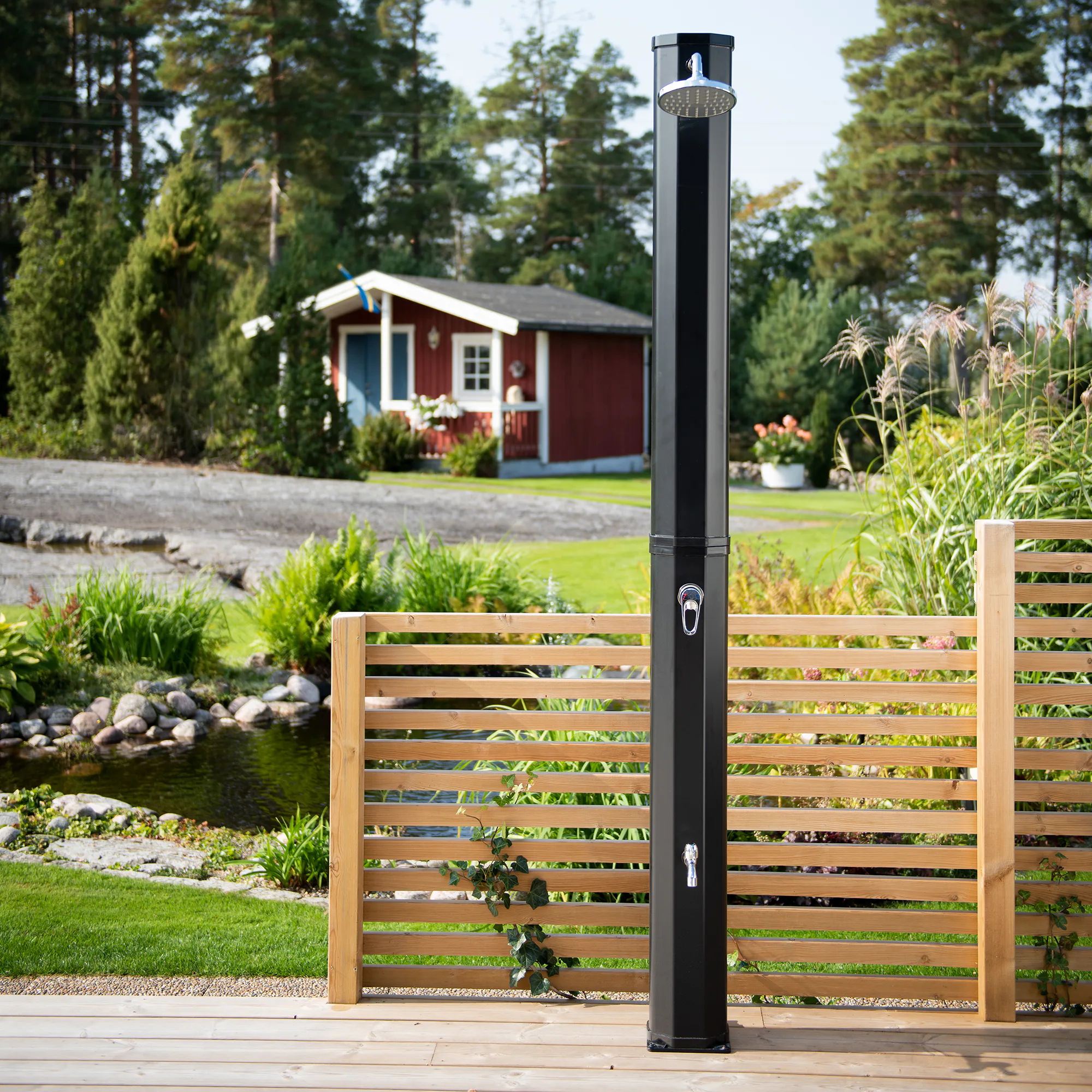 Utedusch Landskap Skvala 40L Soluppvärmd Trädgårdsdusch