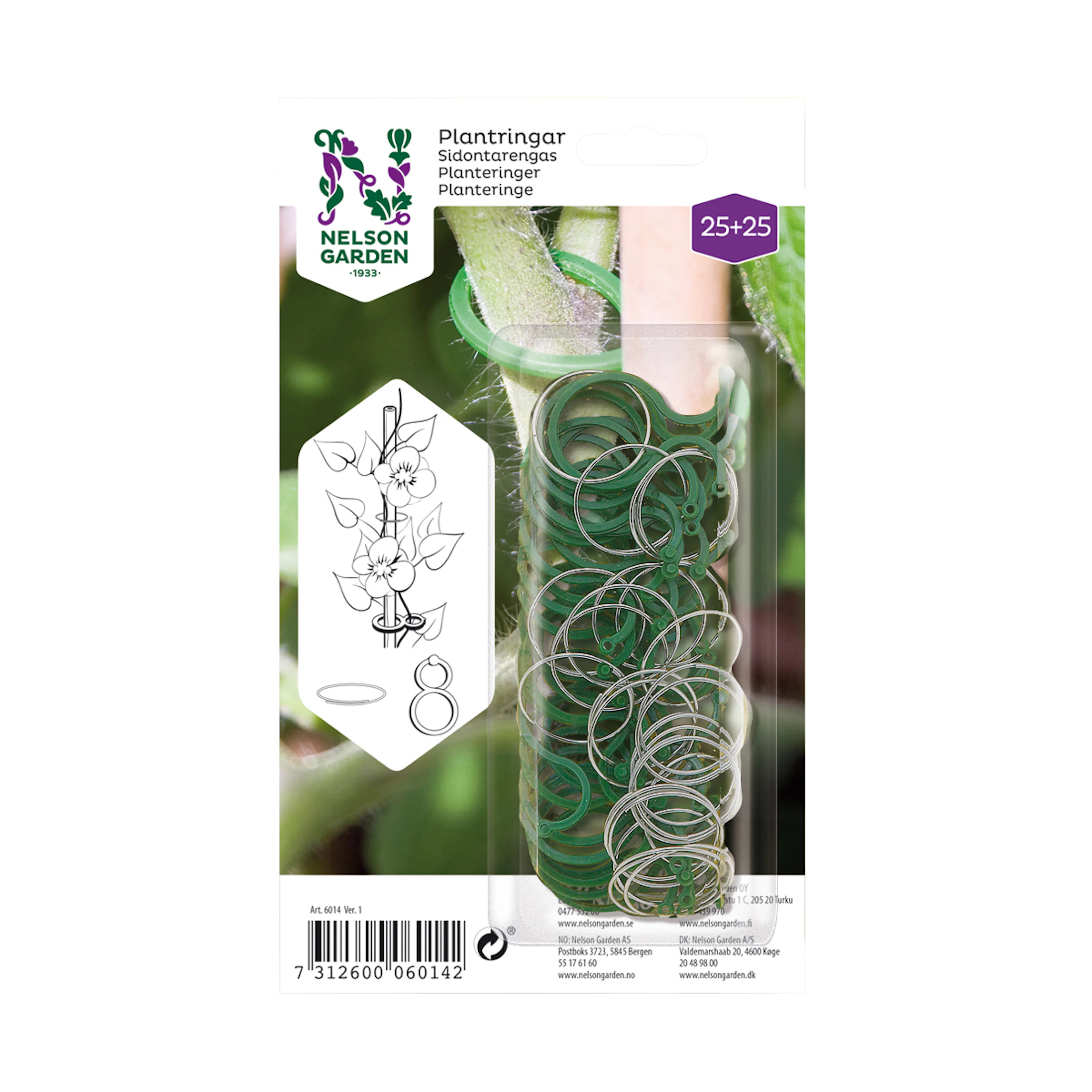 Plantringar Nelson Garden 2 sorter 50-pack