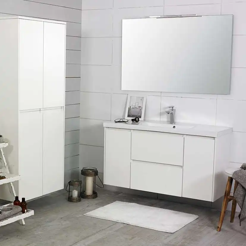 Sidoskåp Noro Lifestyle Concept 700 mm Dubbel Högt Vit