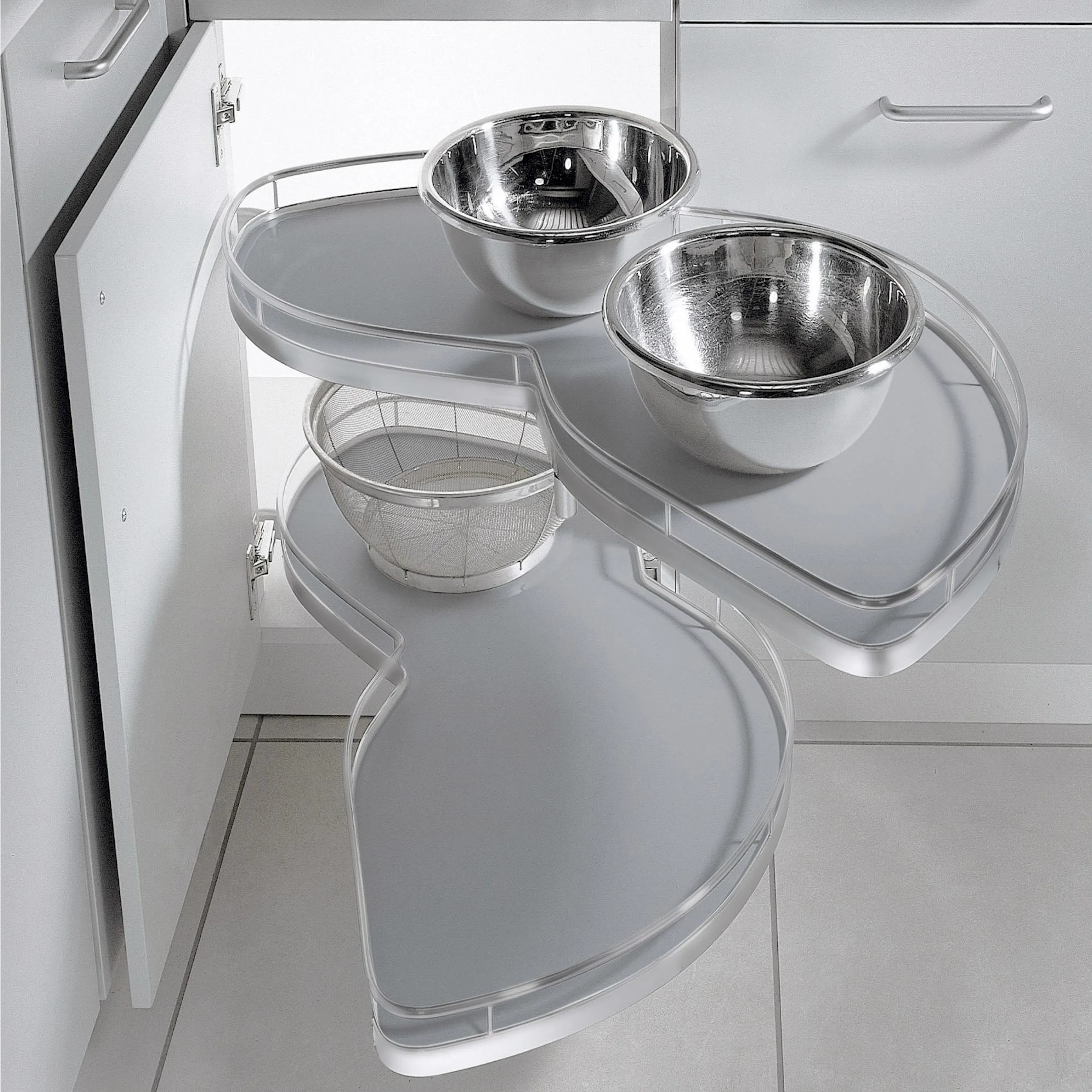 Hörnskåpsutdrag Theofils Kesseböhmer Lemans II Arena Classic Grå/Silver