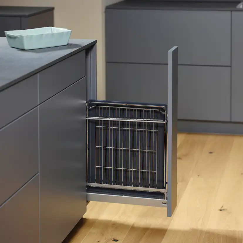 Bänkskåpsutdrag Theofils Kesseböhmer Base No.15 Arena Classic Bakplåt 481 mm Grå/Silver