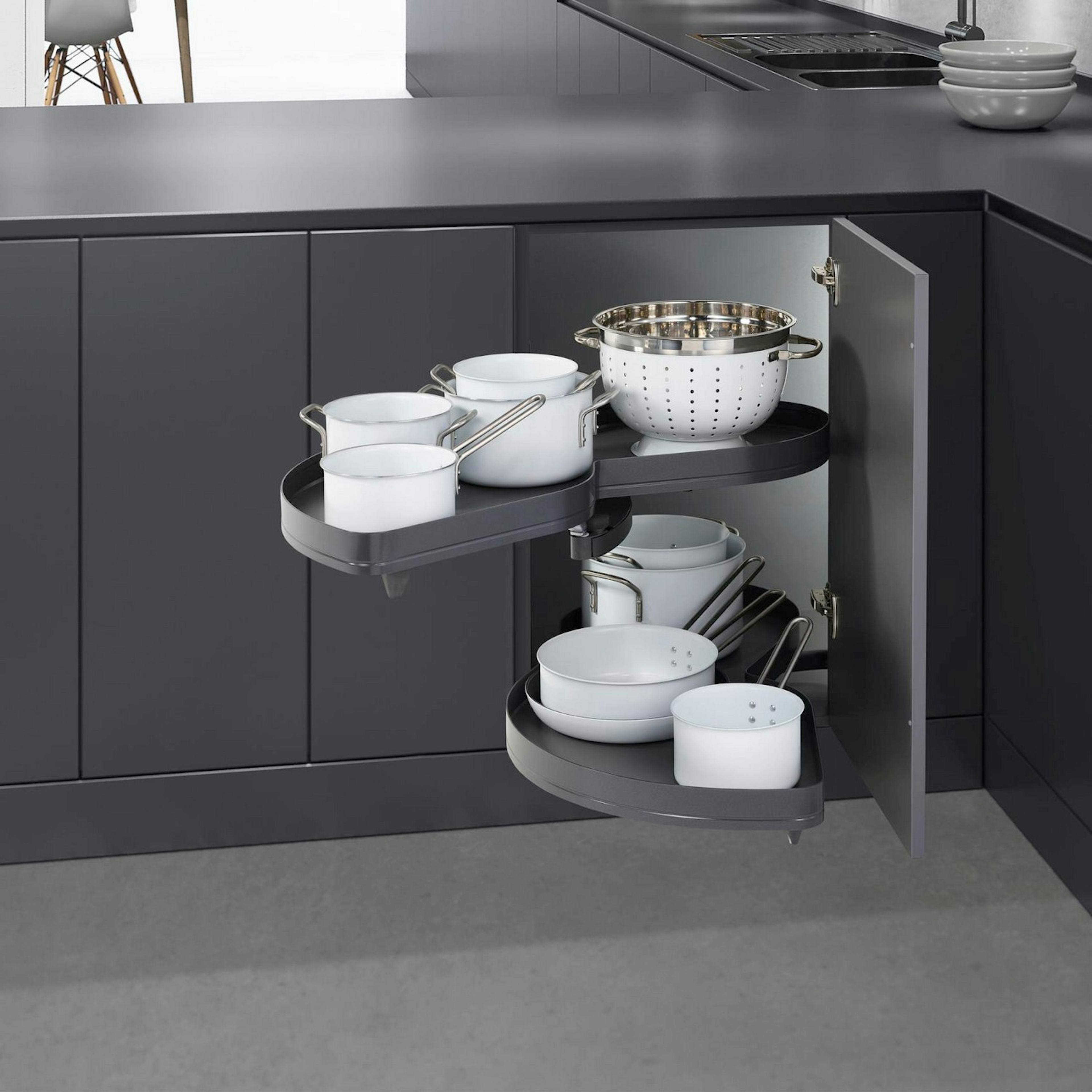 Hörnskåpsutdrag Theofils Lemans II Arena Plus Pure Antracit