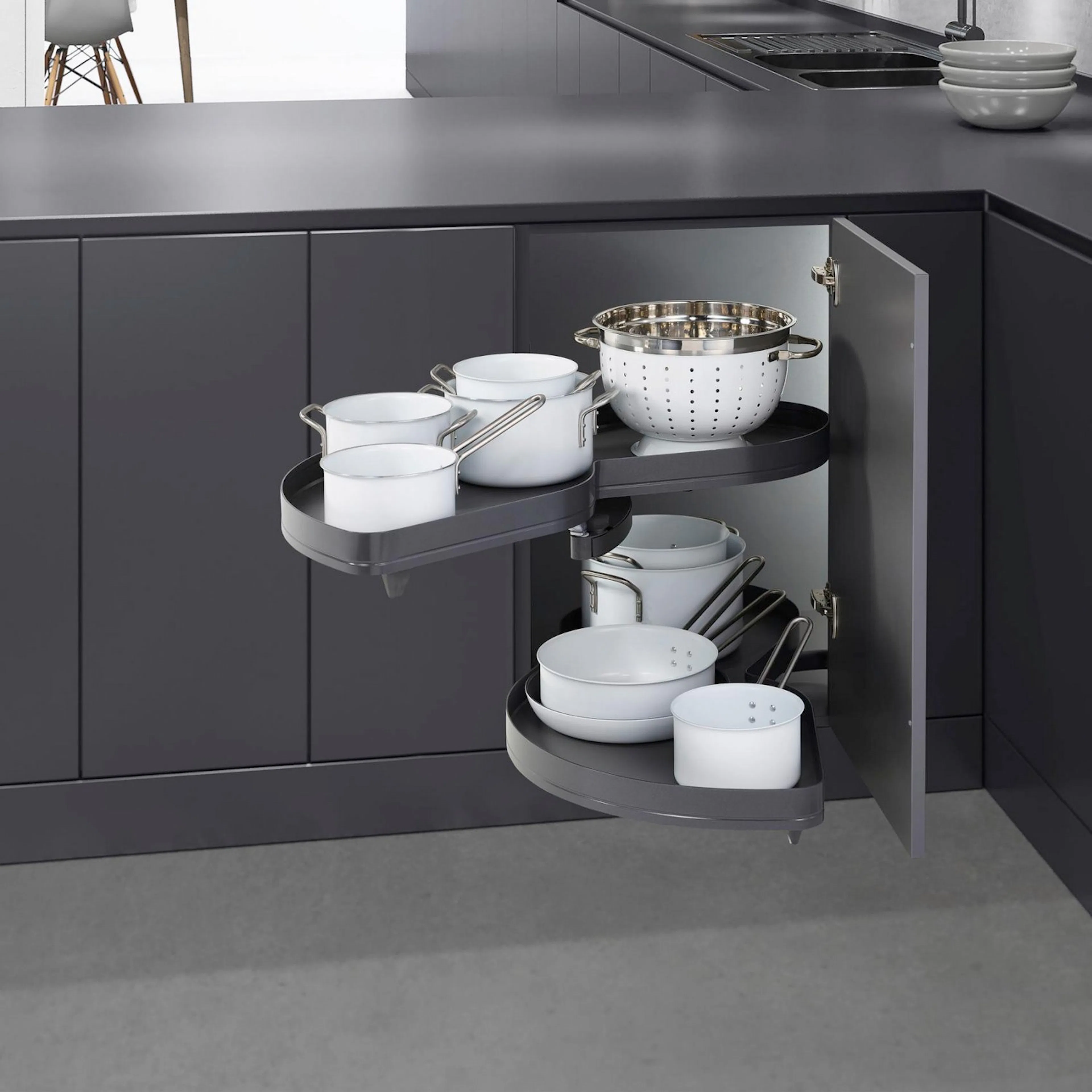 Hörnskåpsutdrag Theofils Lemans II Arena Plus Pure Antracit