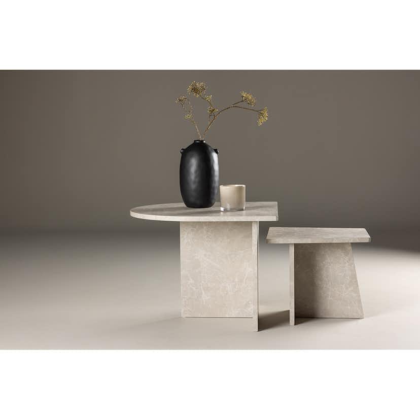 Soffbord Venture Home Sala Beige Vardagsrumsbord med Marmorlook