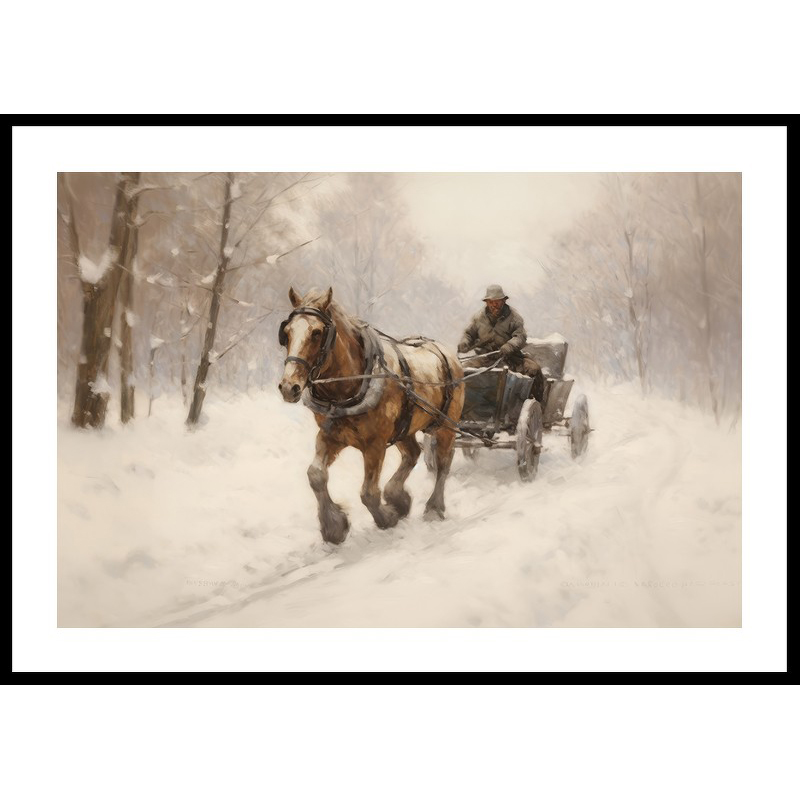 Poster Gallerix Horse And Sleigh