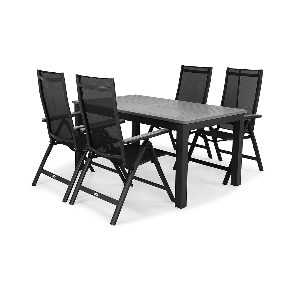 Matgrupp Comfort Garden Monaco med 4 Positionsstolar