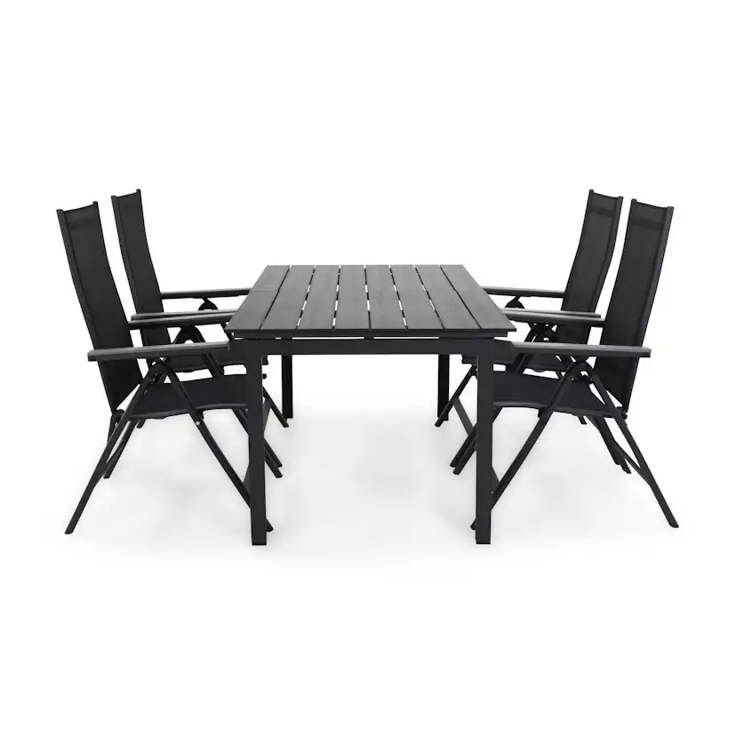 Matgrupp Comfort Garden Portland Matgrupp Utomhus 152-210x90 med 4 Monaco Light Positionsstol