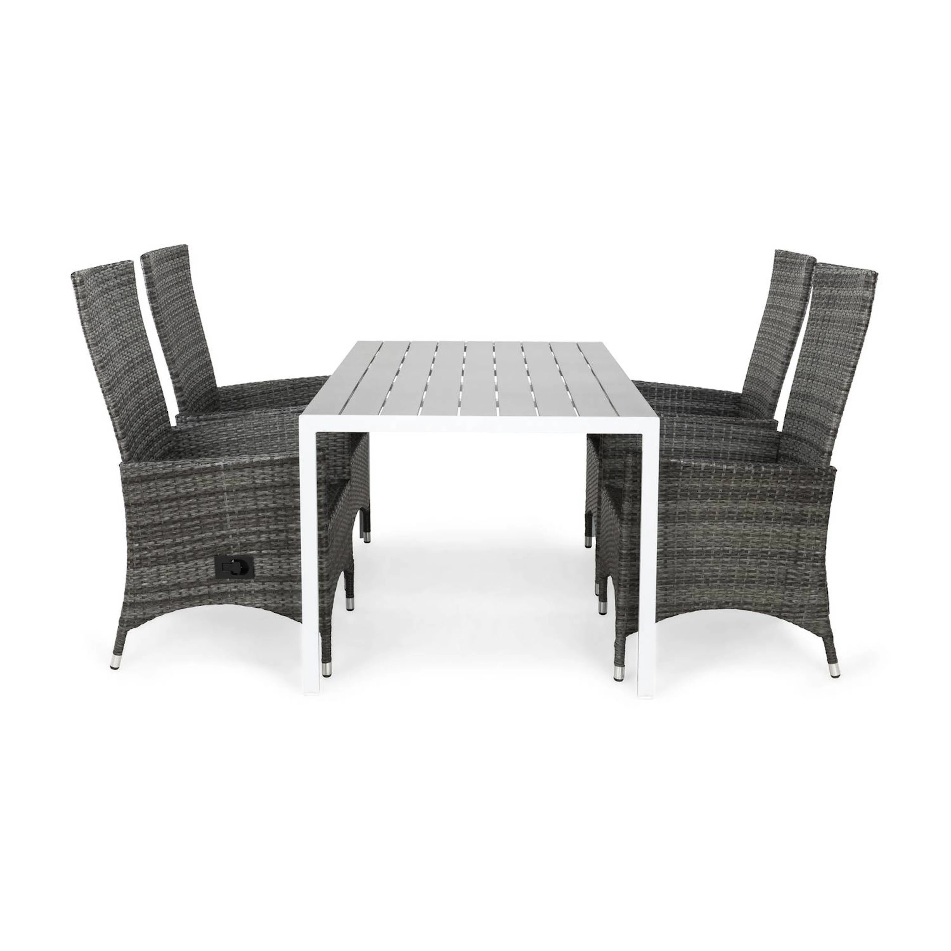 Matgrupp Comfort Garden Tunis Matgrupp Utomhus 150 med 4 Jenny Ställbar Fåtölj