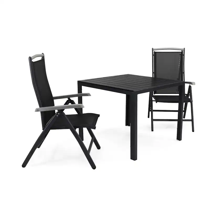 Matgrupp Comfort Garden Tunis Matgrupp Utomhus 90 med 2 Monaco Lyx Positionsstol