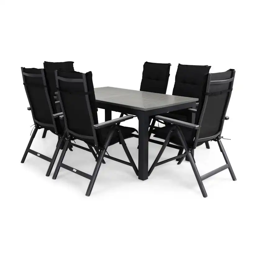 Matgrupp Comfort Garden Monaco Matgrupp Utomhus 152-210x90med 6 Monaco Light Positionsstol Dyna