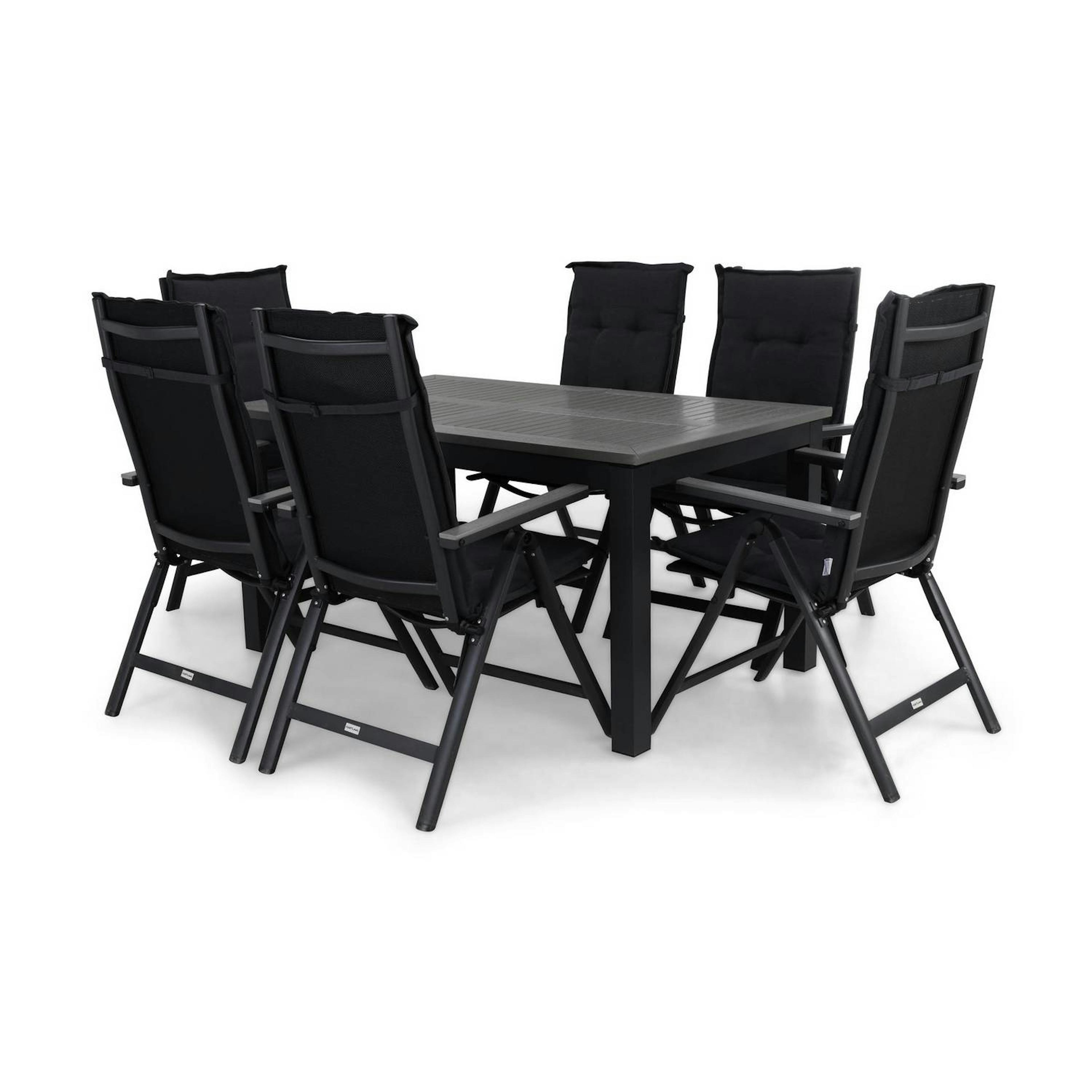 Matgrupp Comfort Garden Monaco Matgrupp Utomhus 152-210x90 med 6 Maggie Positionsstol m Dyna