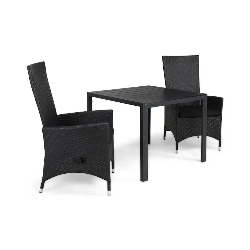 Matgrupp Comfort Garden Tunis Matgrupp Utomhus 90 med 2 Jenny Ställbar Fåtölj m Dyna