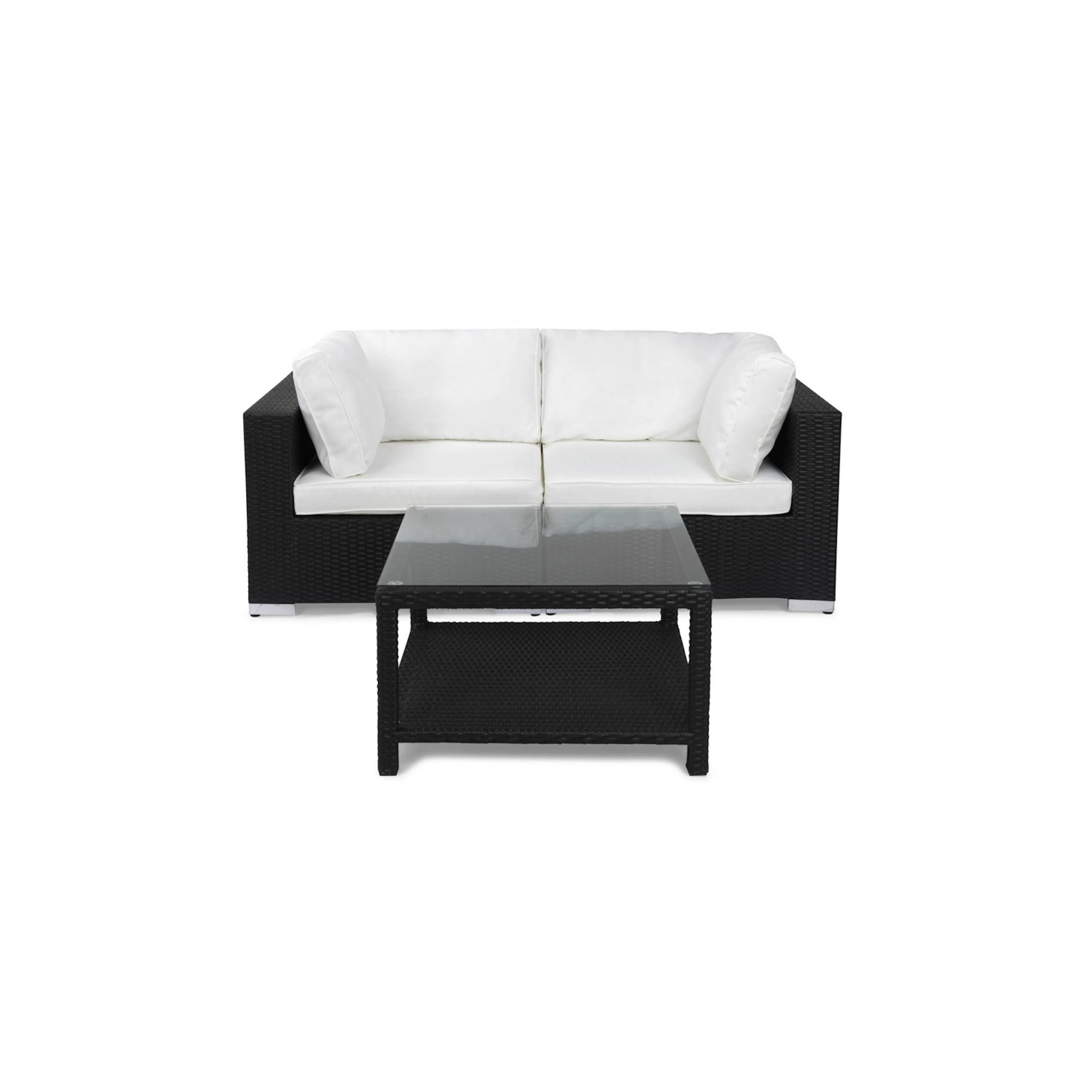 Loungegrupp Comfort Garden Bahamas 2-sits med Bord med Hylla Utomhus