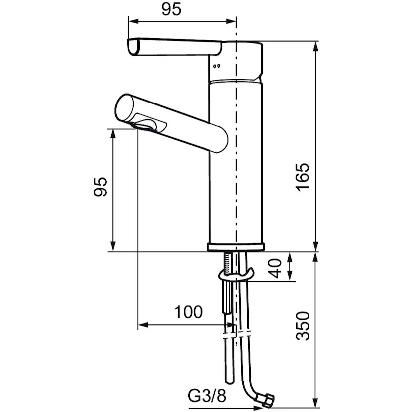 Tvättställsblandare Mora Rexx Care RH