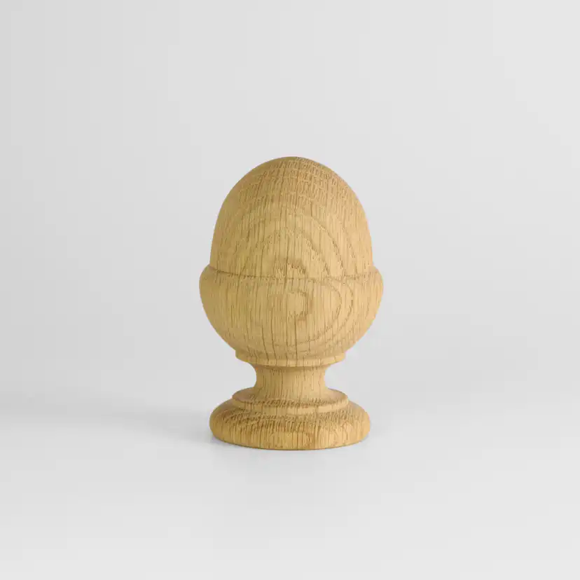 Ändknopp Herrljunga Ledstångsfabrik Svarvad K19 Ask