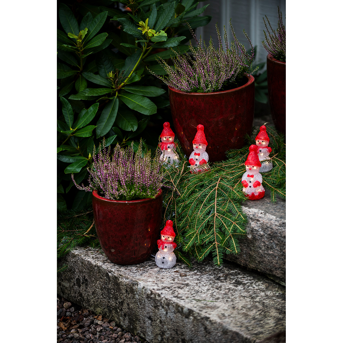 Ljusslinga Gnosjö Konstsmide Snögubbar 5st LED