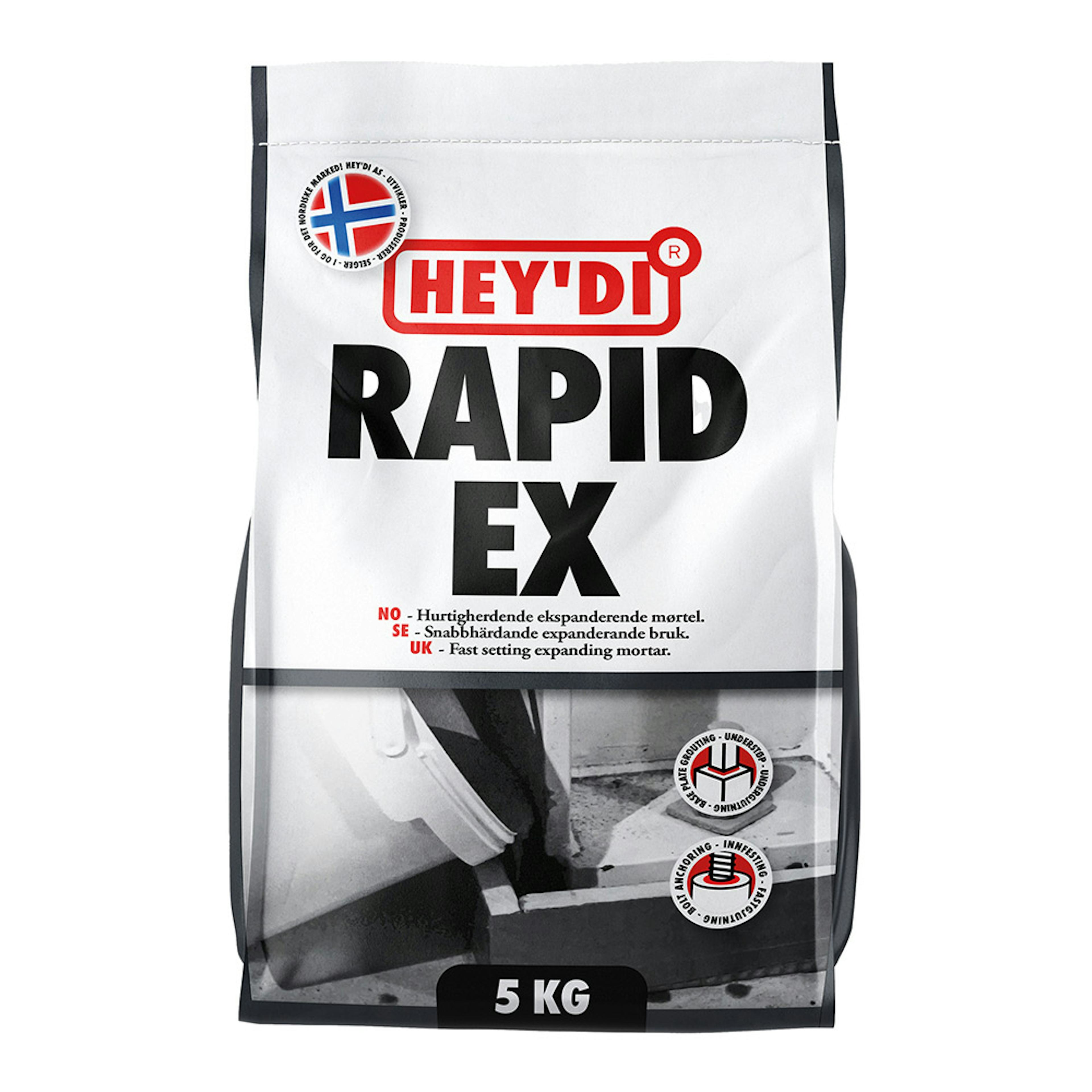 Expanderbetong Heydi Rapid Ex Grå 5 kg