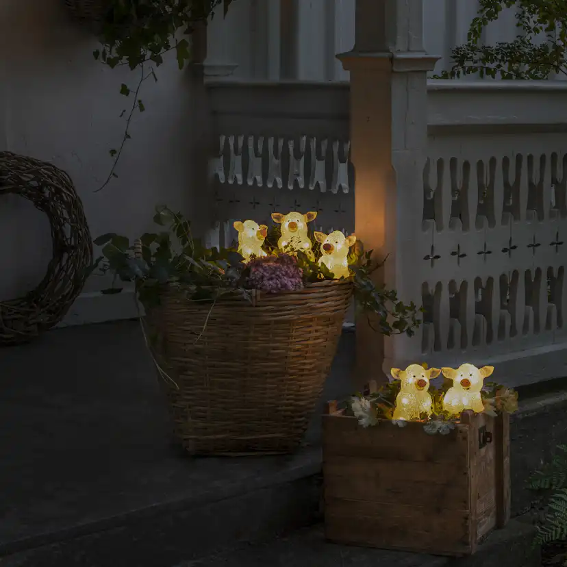 Dekorationsbelysning Gnosjö Konstsmide Grisar 5 st 40 LED