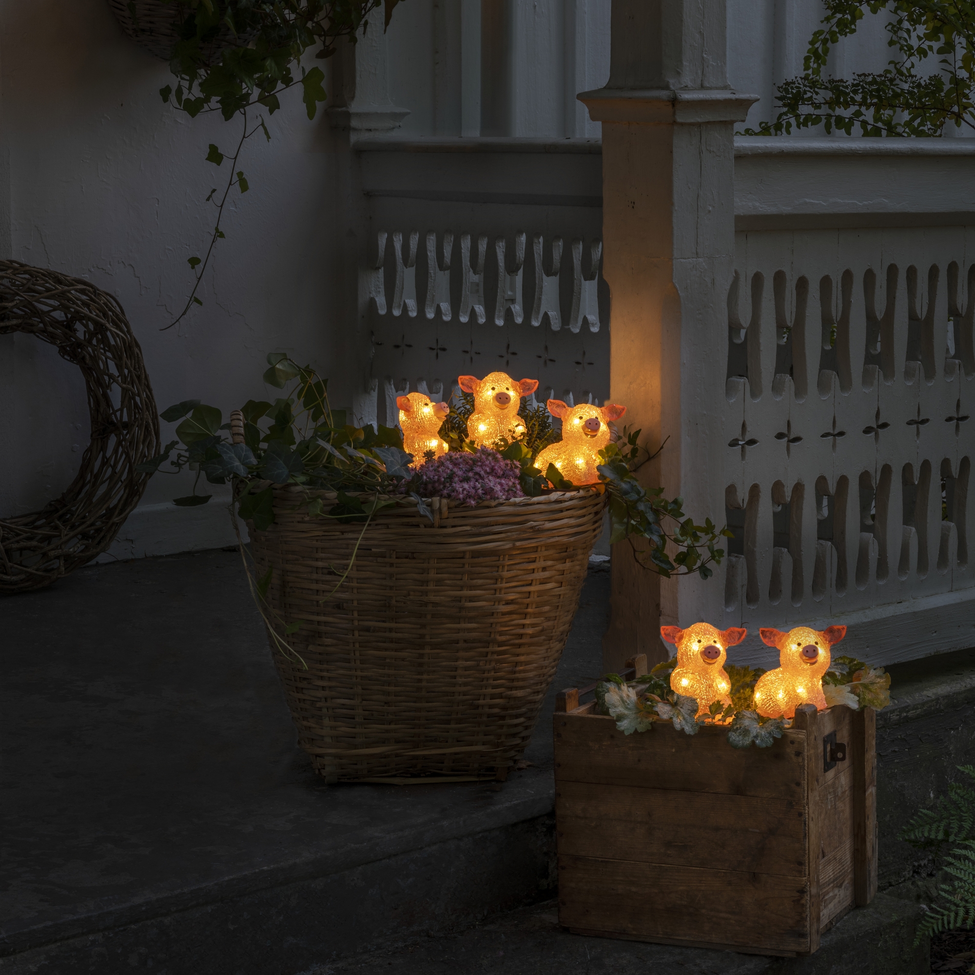 Dekorationsbelysning Gnosjö Konstsmide Grisar 5 st 40 LED