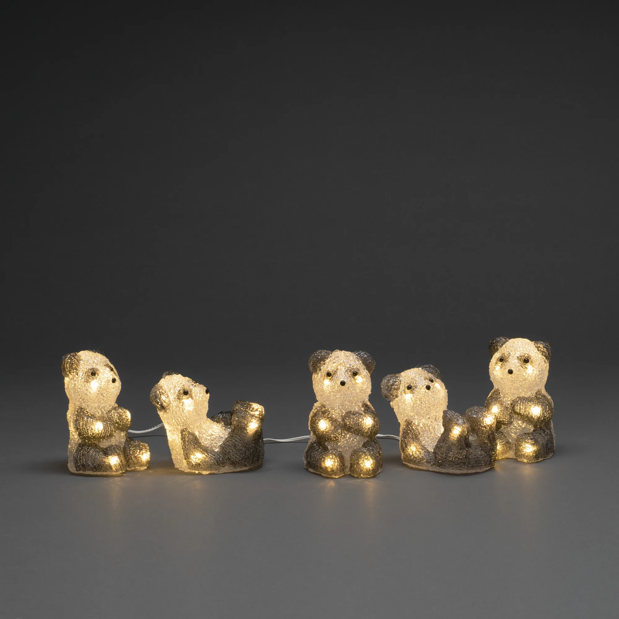Dekorationsbelysning Gnosjö Konstsmide Pandabjörnar 5 st 40 LED