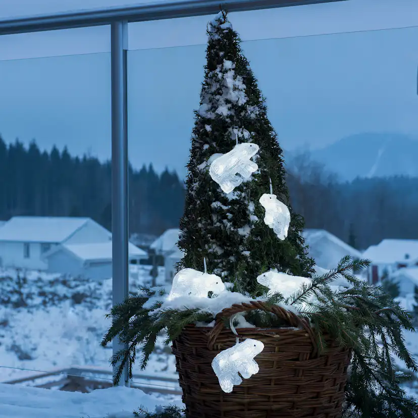 Dekorationsbelysning Gnosjö Konstsmide Hängande Isbjörnar 5 st