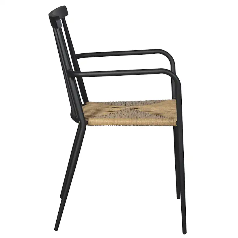 Trädgårdsstol ENVY DESIGN Natur/Svart Utomhus