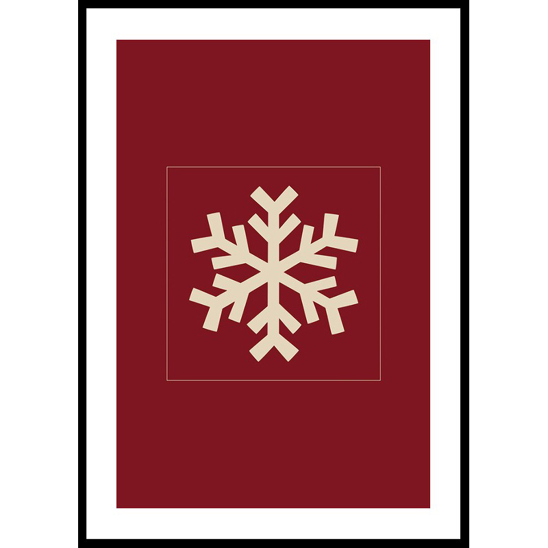 Poster Gallerix Snowflake R&W