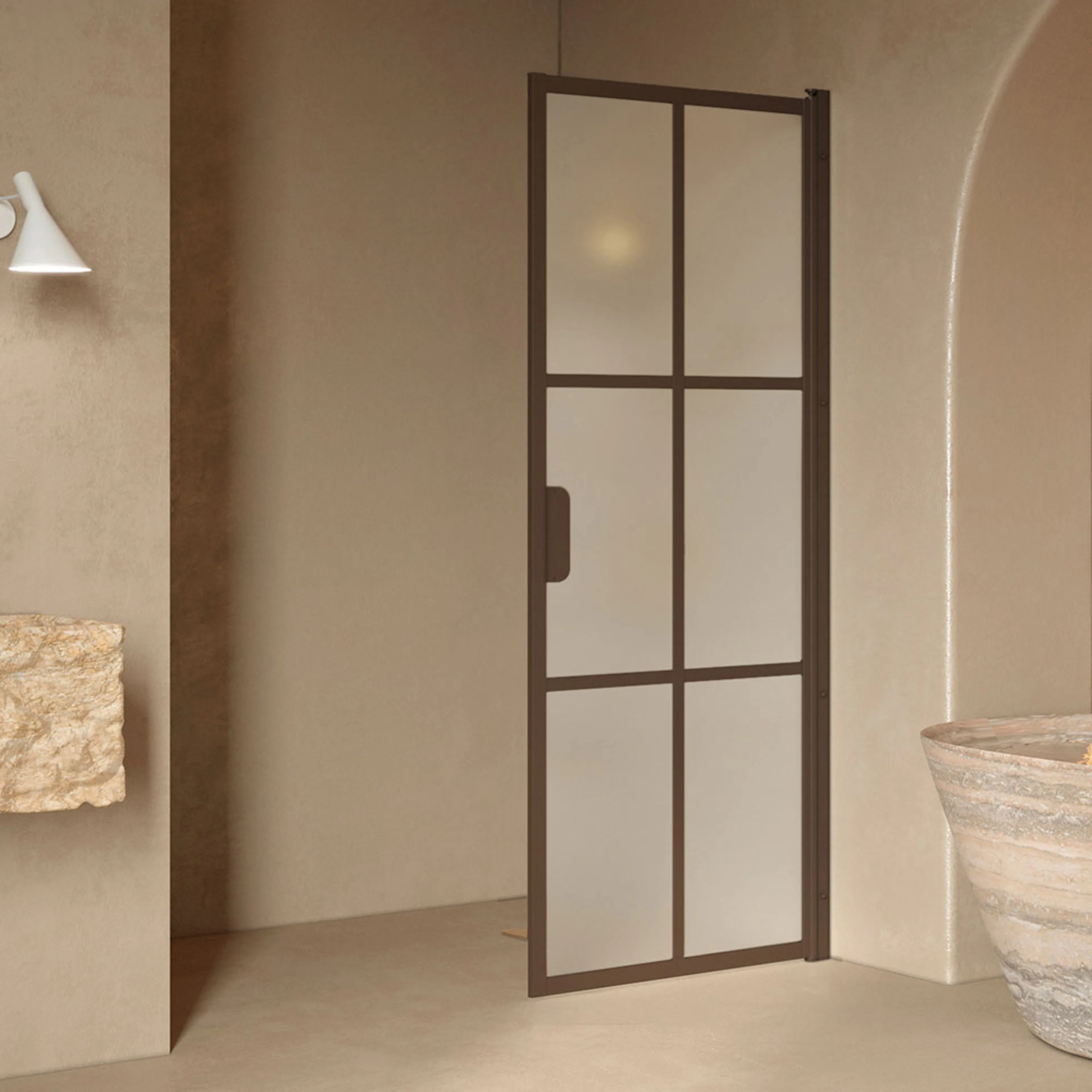 Duschdörr Hietakari Bläk 738 Paris Vändbar