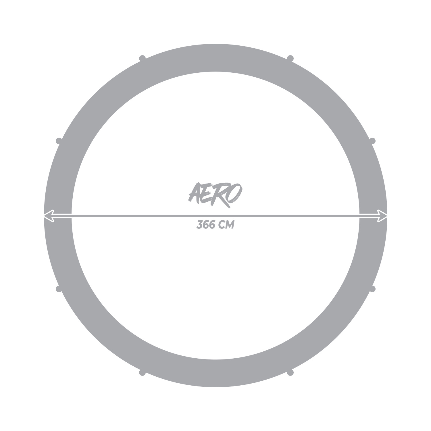 Studsmatta React Aero med Skyddsnät 3,66 m