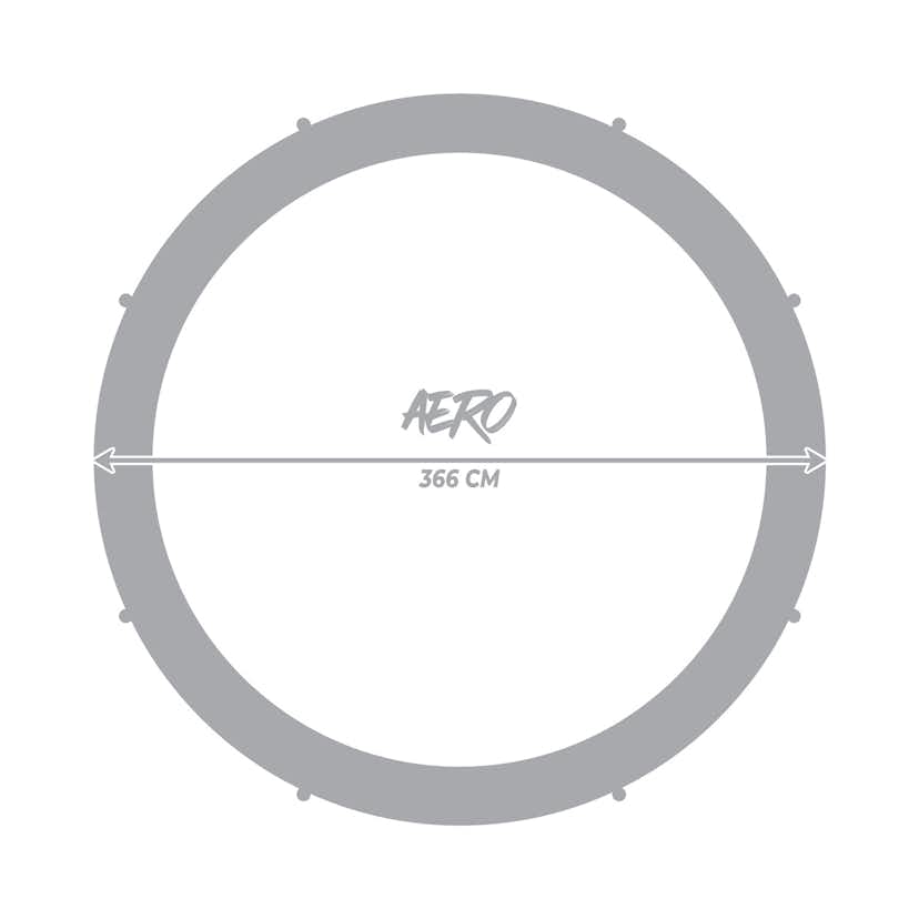 Studsmatta React Aero med Skyddsnät 3,66 m